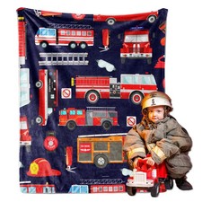 Fire Truck Blanket for Boys