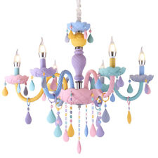 Geniune K9 Crystal Chandelier Ceiling Light 2 or 6 Arms Macaron Multiple Colours
