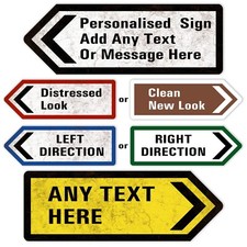 Personalised Arrow Metal Sign