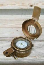 Brass Antique Marine Navigation British Military Prismatic Pocket Compass XMAS