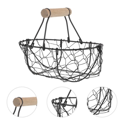 Egg wire basket metal - egg, basket: