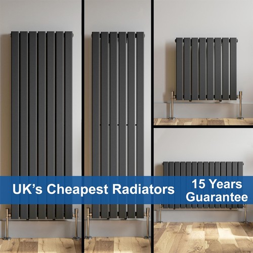 Anthracite flat panel column - flat,