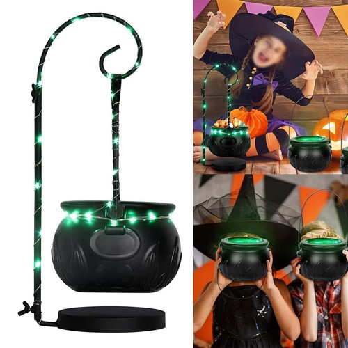 Large black witch cauldron - witch,