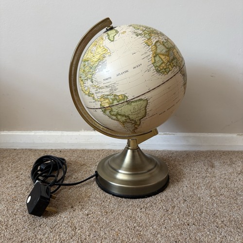 Illuminated 20cm world globe - illuminated,