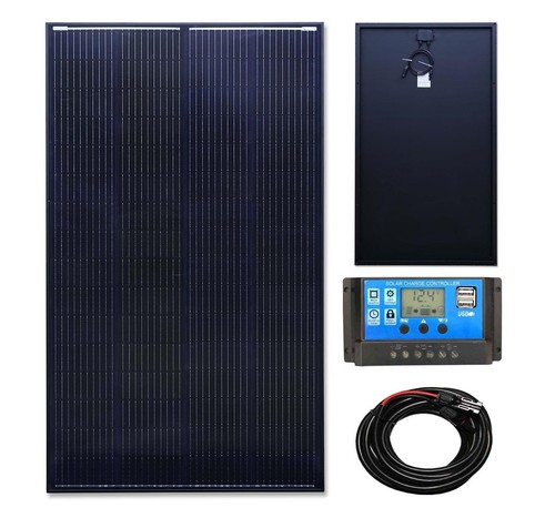 Black 200w solar panel - 200w, kit