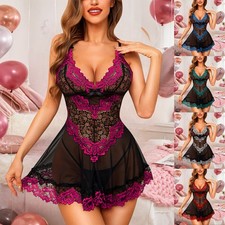 Women Sexy Lace Mesh Dress