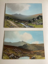 Reginald Daniel Sherrin Gouache Paintings Moorlands, Great Britian