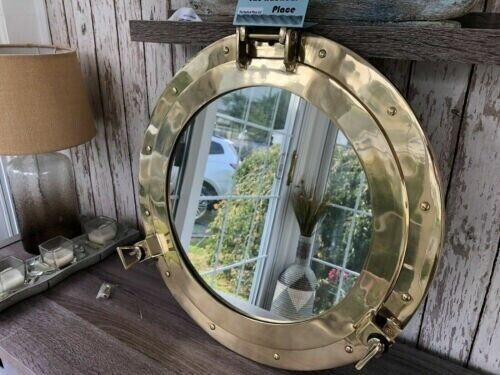 Inch brass porthole mirror - 12,