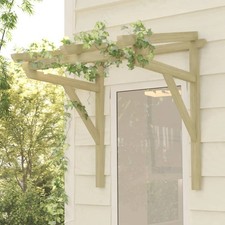 Door Canopy Window Front Porch Awning Rain Shelter Solid Wood Pine vidaXL