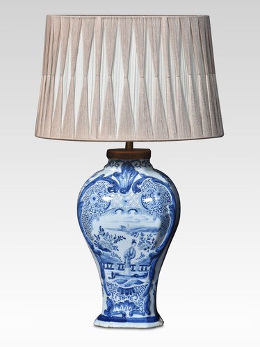 Chinese blue white vase lamp - &,