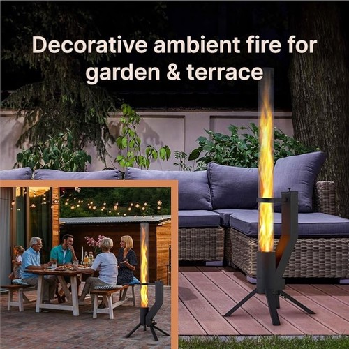 Glass flue patio heater garden - glass, heater/garden