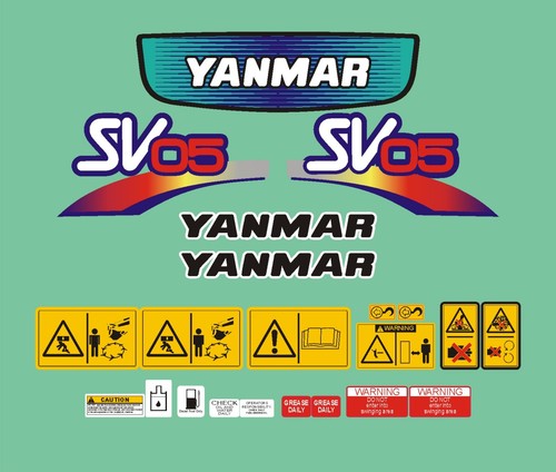 Yanmar sv05 mini digger decal - digger,