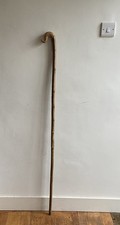 Vintage Hazel block SHEPHERDS CROOK walking stick Length: 53.5"