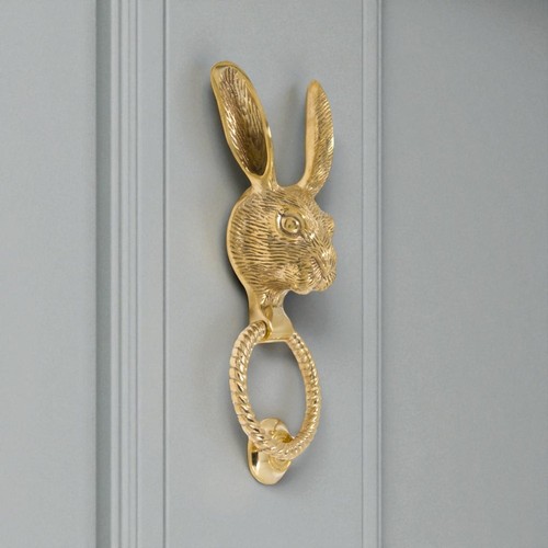 Polished brass hare - brass,