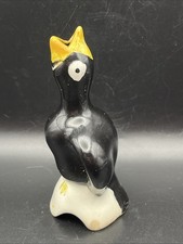 Vintage Pottery Blackbird Pie Funnel-11 cm High-Hand Painted-FREE UK POSTAGE