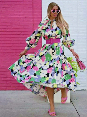 Multi floral long maxi - floral,