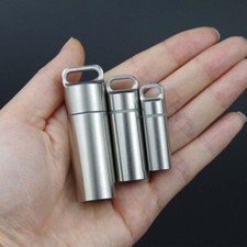 3PCS Waterproof Pill Box Case Bottle Container Keyring Medicine Capsule Holders