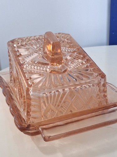 Antique pink depression glass - antique,