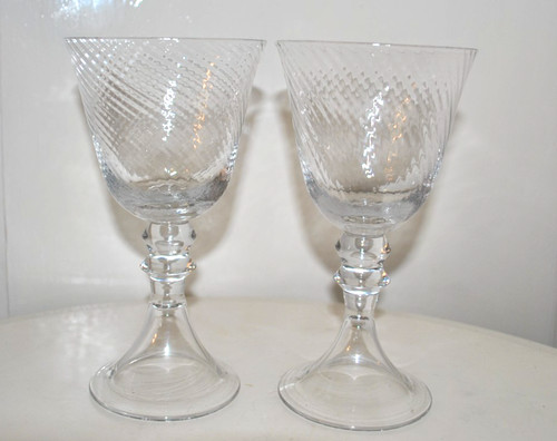 Wine glasses ribbed - 2x,