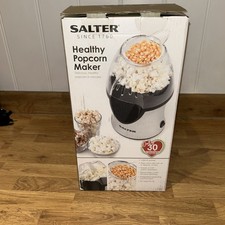 Popcorn Maker Healthy Electric Hot Air Popper Machine 1200 W Grey/Black Salter®