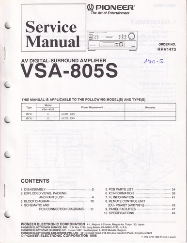 Service manual for - service,