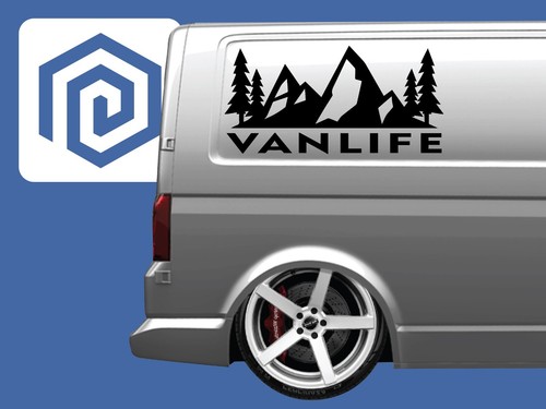 Van life single vinyl decals - van,