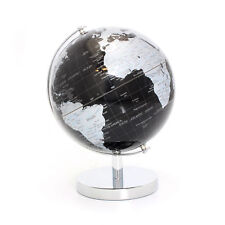 Large Silver Black Globe Rotating Atlas Home Decor Office Desk Ornament Gift