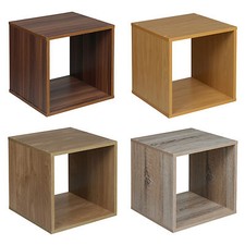Modern Wooden Bookcase Shelving Display Storage Wood Shelf Shelves Cube Display