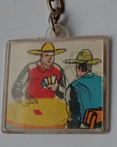 Vintage retro keyring - vintage, plastic