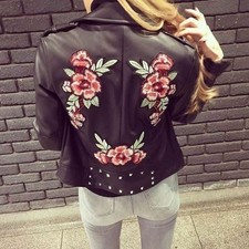 ZARA BIKER EMBROIDERED STUDDED