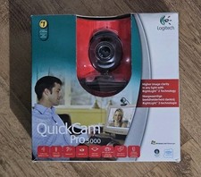 LOGITECH Quickcam Webcam Pro 5000 & Built in Mic Zoom Skype Teams Calls Office