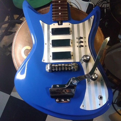 Teisco bizarre blue pickup - teisco,