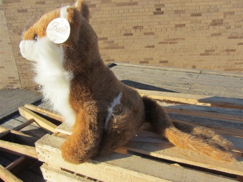 Fox plush sitting brown - 10",