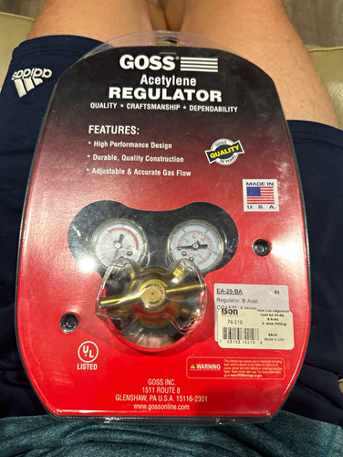 Goss acetylene regulator - goss,
