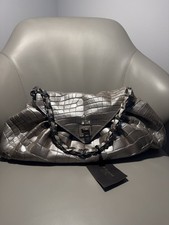 Zagliani Crocodile Silver