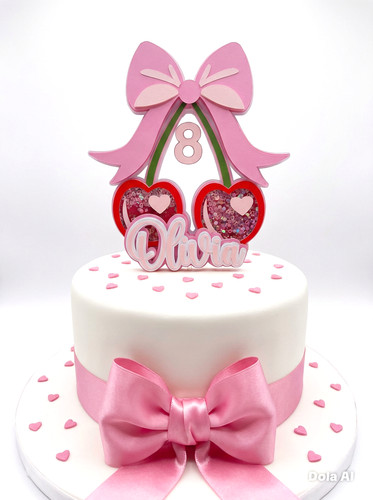 Cherry theme birthday cake - cherry,