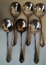 Set 6 Eye Witness Sheffield EPNS Soup Spoons