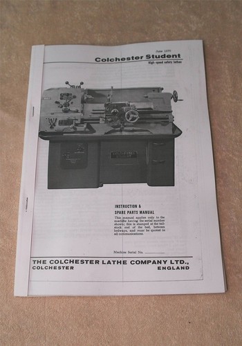 Colchester student lathe - student,