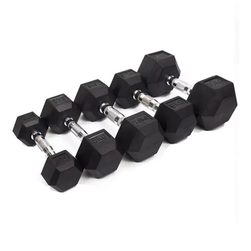 Hex dumbbells pairs rubber - hex,