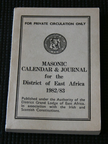 Masonic calendar journal for - &,