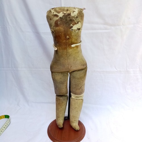 Antique leather doll body