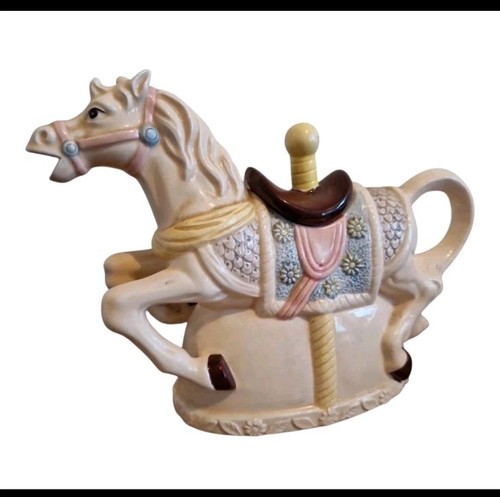 Vintage carousel horse teapot - carousel,