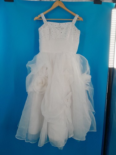 Elegant white flower girl - flower,
