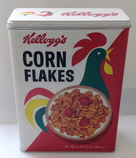 Retro Kellogg's Cornflakes Cereal Tin Storage Container