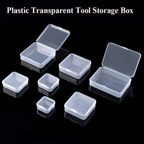 Mini square clear plastic - clear,