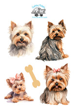 Yorkshire Terrier  Stickers - Scrapbooking Journal and Crafting-Self Adhesive St