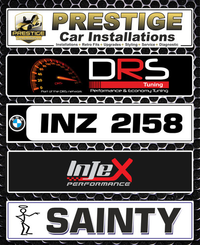 Show custom number plate for - show,