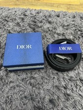 Dior Adjustable Belt Black Leather