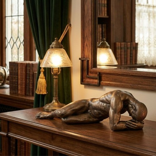 Bronze reclining male figure - bronze,