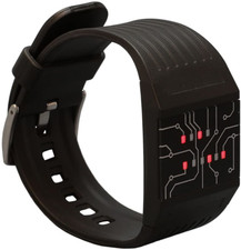 Getdigital Binary Wrist Watch for Professionals with LED Lights - A Black Dig...